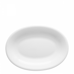 Tanier oválny 28 cm - Chic Relief biely