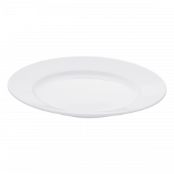Flat plate 26cm - Lunasol Hotel porcelain uni white