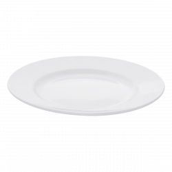 Flat plate 20cm Breakfast - Lunasol Hotel porcelain uni white