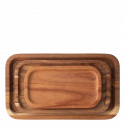 Tray rectangular Acacia 20 x 11 x 1.2 cm - FLOW Wooden
