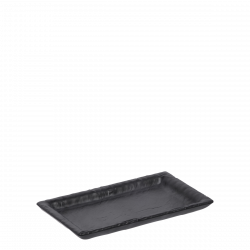 Tray rectangle small 16,8 x 9,8 cm - Elements Melamin black (Flow)