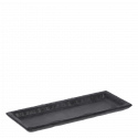 Tray rectange medium 24.4 x 9.8 cm - Elements Melamin black (Flow)