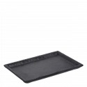 Tray rectange large 24.4 x 17.5 cm - Elements Melamin black (Flow)