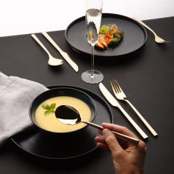 Table Spoon - Living PVD Champagne all mirror