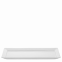 Plate rectangle 36x17.5cm ( outer mass) - Lunasol Hotel porcelain uni white