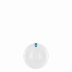 Mokka podšálka 12.5 cm - GAYA RGB biely s modrým ornamentom