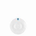 Coffee/Tea Saucer 15 cm - GAYA RGB white with Ornament blue