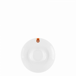 Kávová/čajová podšálka 15 cm - GAYA RGB biela s hnedým ornamentom