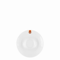 Coffee/Tea saucer 15 cm - GAYA RGB white with brown ornament