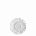 Kávová/čajová podšálek 15 cm - FLOW Perforovaný bílý
