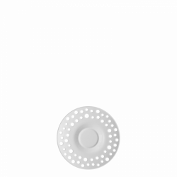 Mokka podšálka 12.5cm - FLOW Perforovaný biely