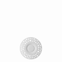Mokka podšálka 12.5cm - FLOW Perforovaný biely