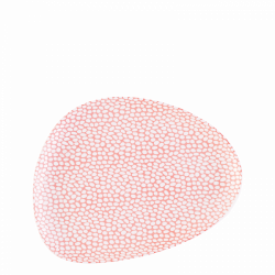 Plate flat 25.5 cm Triangle - FLOW Raised Structur skin / white