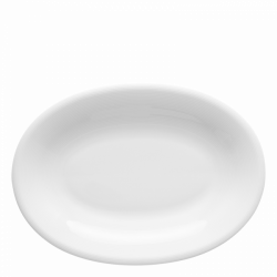 Plate oval 33 cm - Chic Relief white