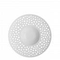 Soup Plate-Sky 9" 23.5 cm - FLOW Perforated white