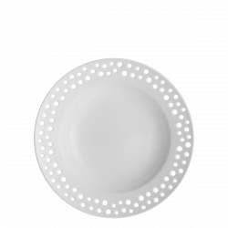 Soup Plate 23 cm - FLOW Perforated white