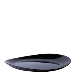 Platte oval 30 x 26 cm Opal Glas schwarz - Arcoroc Evolutions black