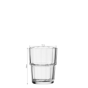 Trinkglas 25 cl, stapelbar Opal Glas, Set-6tlg. - Arcoroc Norvège