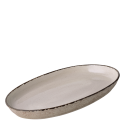 Oven dish oval 45 x 30 x 4.5 cm - Elements light grey speckled