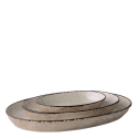 Oven dish oval 45 x 30 x 4.5 cm - Elements light grey speckled