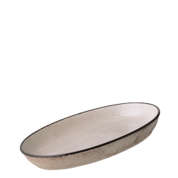 Oven dish oval 25 x 17 x 4.5 cm - Elements light grey speckled