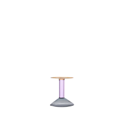 Svietnik 14,5 cm sivý/ružový/jantárový - ICHENDORF