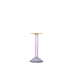 Svietnik 29cm sivý/ružový/jantárový - ICHENDORF