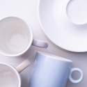 Kávová/čajová podšálka 15 cm - RGB bledosivý lesklý Lunasol