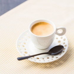 Mocca Saucer 12.5 cm - FLOW Perforated white