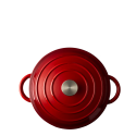 Enameled Cast Iron Pot red Ø 24 cm - Jupiter Lunasol