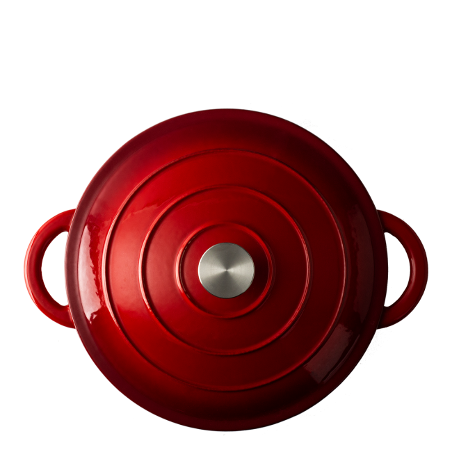 Enameled Cast Iron Pot red Ø 28 cm - Jupiter Lunasol